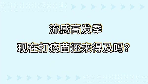 流感高发季现在打疫苗还来得及吗？